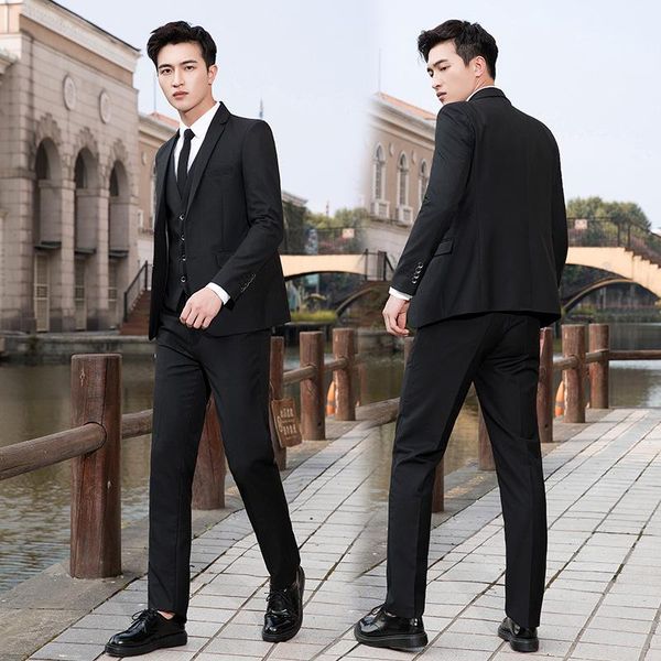 men's suits & blazers spring autumn suit men korean slim professional two piece sets wedding man dresses jacket + trouser costume homme, White;black
men's suits & blazers spring autumn suit men korean slim professional two piece sets wedding man dresses jacket + trouser costume homme, White;black