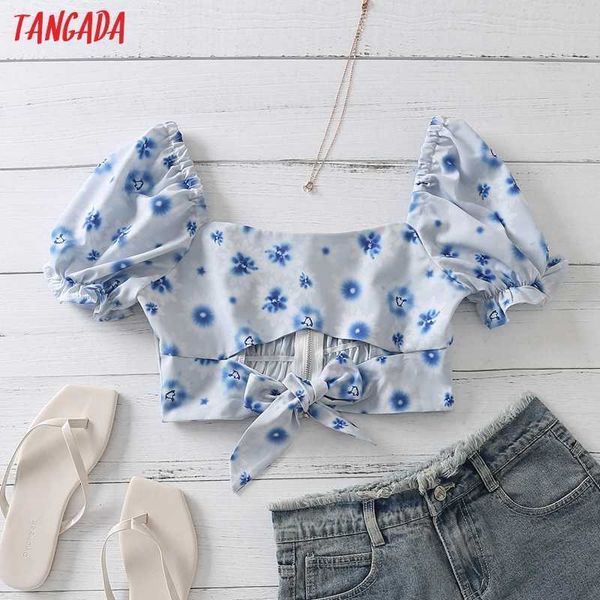 tangada women retro blue print crop shirt short sleeve summer chic female slim shirt da34 210609, White
tangada women retro blue print crop shirt short sleeve summer chic female slim shirt da34 210609, White