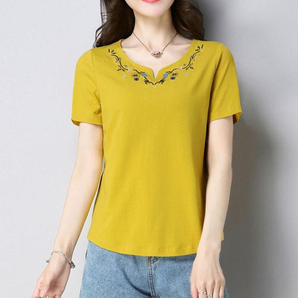 women's t-shirt vintage embroidery o-neck short sleeve clothing fashion summer slim tee female plus size 4xl casual cotton, White
women's t-shirt vintage embroidery o-neck short sleeve clothing fashion summer slim tee female plus size 4xl casual cotton, White