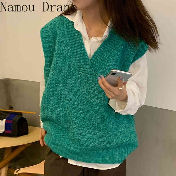 women's sweaters wild-age korean ins with loose pullover neckline sweater vest + casual sleeve shirt female top, White;black
women's sweaters wild-age korean ins with loose pullover neckline sweater vest + casual sleeve shirt female top, White;black