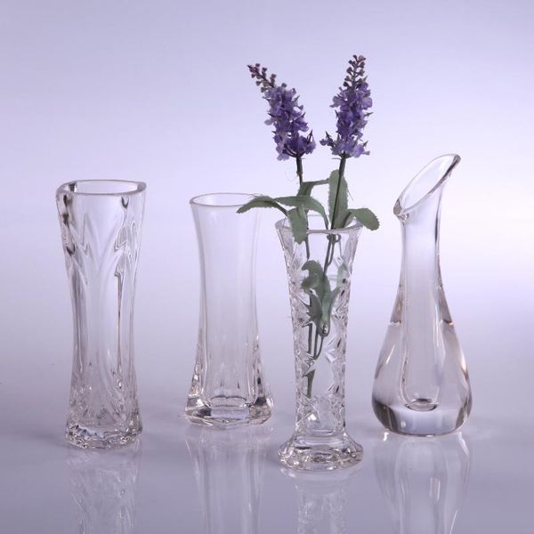 vases transparent plastic crystal small vase coffee western restaurant home table decoration