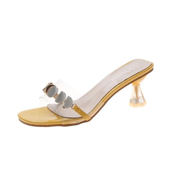 slippers 2021 summer sandals and women's style with wild crystal belt high-heeled wear, Black
slippers 2021 summer sandals and women's style with wild crystal belt high-heeled wear, Black
