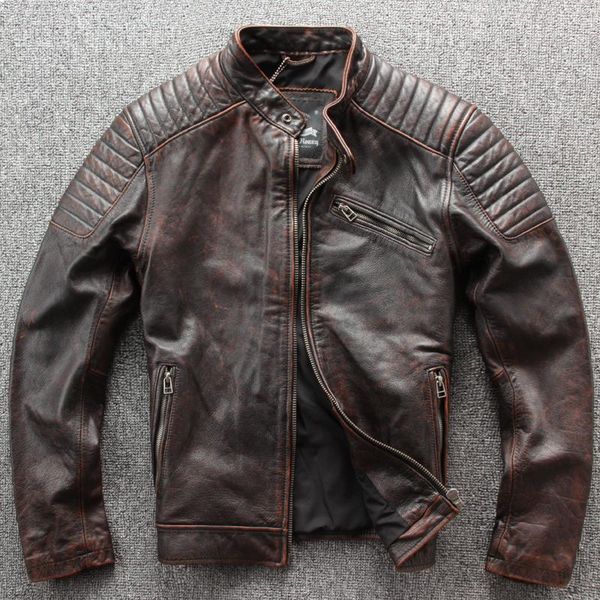 men's leather & faux 2021 vintage brown men american motorcycle jacket plus size xxxxl genuine cowhide slim fit biker's coat, Black
men's leather & faux 2021 vintage brown men american motorcycle jacket plus size xxxxl genuine cowhide slim fit biker's coat, Black