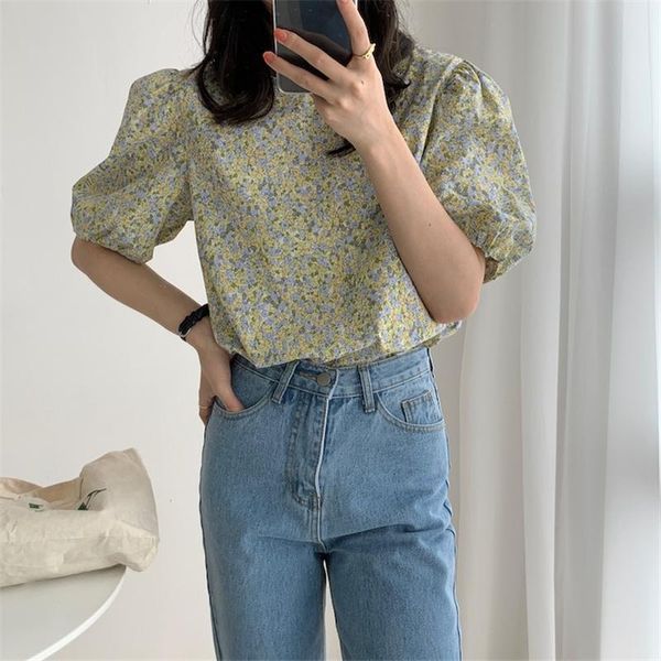 women's t-shirt sweet summer floral print tshirt women fashion casual o-neck puff sleeve basic t shirt woman, White
women's t-shirt sweet summer floral print tshirt women fashion casual o-neck puff sleeve basic t shirt woman, White