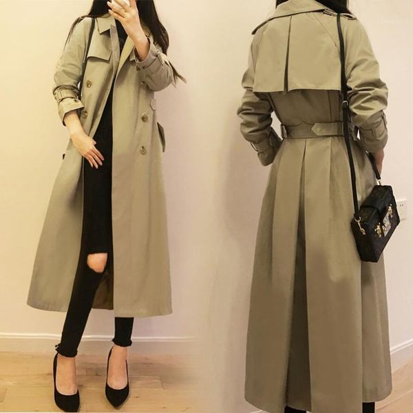 women's trench coats skirt type coat 2021 spring autumn mid-length temperament khaki british style double-breasted windbreaker, Tan;black
women's trench coats skirt type coat 2021 spring autumn mid-length temperament khaki british style double-breasted windbreaker, Tan;black