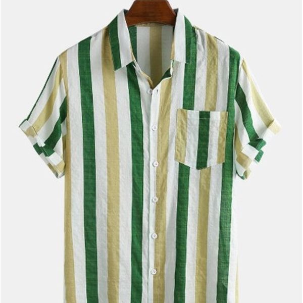 men's shirts cotton linen thin and breathable colorful tripe holiday hort leeve, White;black
men's shirts cotton linen thin and breathable colorful tripe holiday hort leeve, White;black