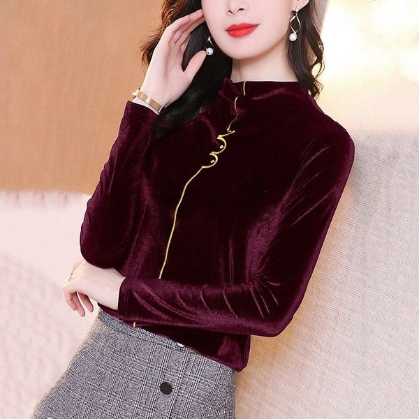 designs autumn winter women velvet ol shirt & blouse female pullover half turtleneck bottom long sleeve clothing plus size 4xl xl, White
designs autumn winter women velvet ol shirt & blouse female pullover half turtleneck bottom long sleeve clothing plus size 4xl xl, White