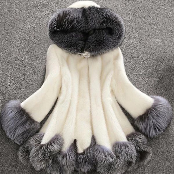 women's fur & faux winter style 2021 mid-length hooded jacket imitation mink coat, coat women, Black
women's fur & faux winter style 2021 mid-length hooded jacket imitation mink coat, coat women, Black