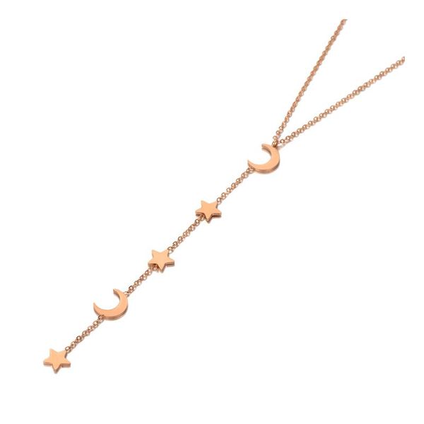 chains rose gold star & moon charm pendant necklaces for women girls trendy titanium steel bohemia cz crystal necklace n20210, Silver
chains rose gold star & moon charm pendant necklaces for women girls trendy titanium steel bohemia cz crystal necklace n20210, Silver