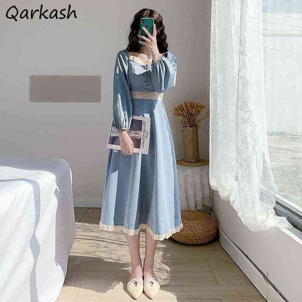 dresses women french romance chic long sleeve vintage party ladies empire vestidos vacation ulzzang lovely popular girl sundress y1204, Black;gray
dresses women french romance chic long sleeve vintage party ladies empire vestidos vacation ulzzang lovely popular girl sundress y1204, Black;gray