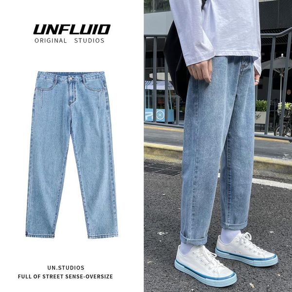 men's jeans denim men 2021 spring loose cotton man autumn straight angle-length pants trend street-wind light blue/black
men's jeans denim men 2021 spring loose cotton man autumn straight angle-length pants trend street-wind light blue/black
