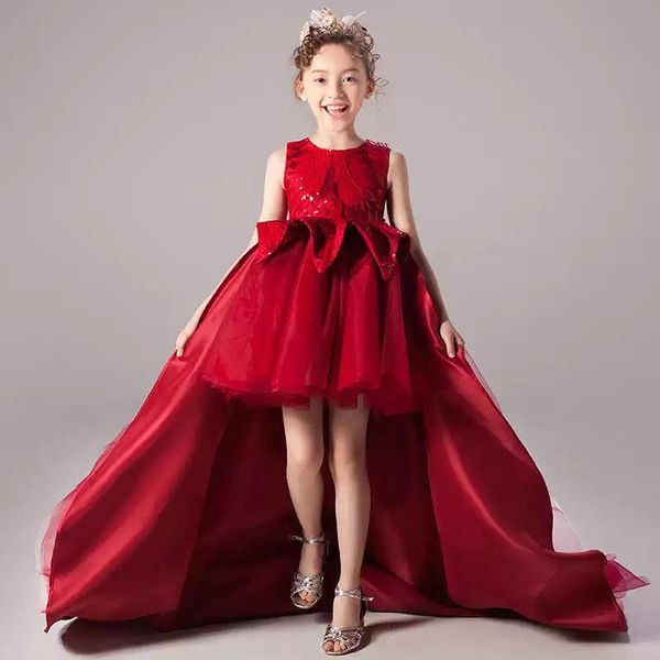 flower girl dress illusion sequined embroidery sleeveless o-neck princess knee-length tulle lace luxury red kids party gown h464 girl's, Red;yellow
flower girl dress illusion sequined embroidery sleeveless o-neck princess knee-length tulle lace luxury red kids party gown h464 girl's, Red;yellow