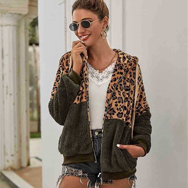 fashion hoodies leopard pattern stitching short sweater autumn winter women's coat, Black
fashion hoodies leopard pattern stitching short sweater autumn winter women's coat, Black