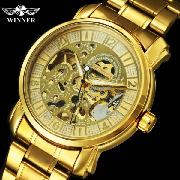 wristwatches winner official men watch automatic mechanical watches golden skeleton dial luminous hands stainless steel strap, Slivery;brown
wristwatches winner official men watch automatic mechanical watches golden skeleton dial luminous hands stainless steel strap, Slivery;brown