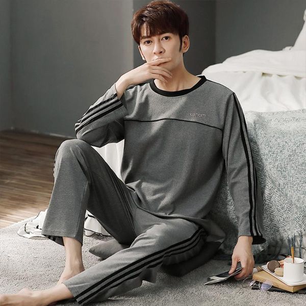 men's sleepwear autumn winter men cotton pajamas set fashion casual striped patchwork suit home clothes loose wear plus size 4xl, Black;brown
men's sleepwear autumn winter men cotton pajamas set fashion casual striped patchwork suit home clothes loose wear plus size 4xl, Black;brown