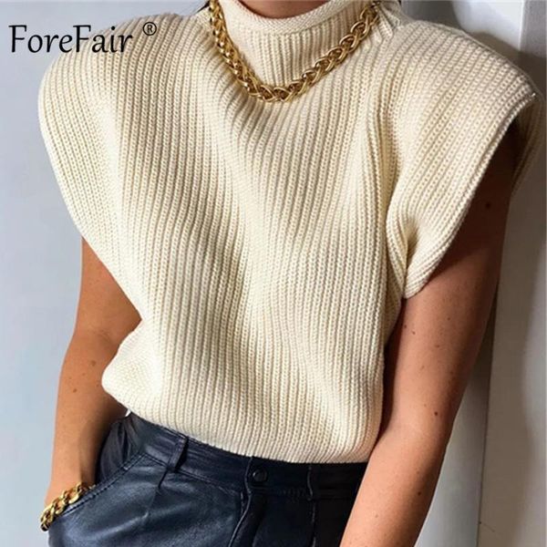 women's sweaters forefair woman knitted vest white funnel neck fashion 2021 knitwear turtleneck women sweater winter, White;black
women's sweaters forefair woman knitted vest white funnel neck fashion 2021 knitwear turtleneck women sweater winter, White;black