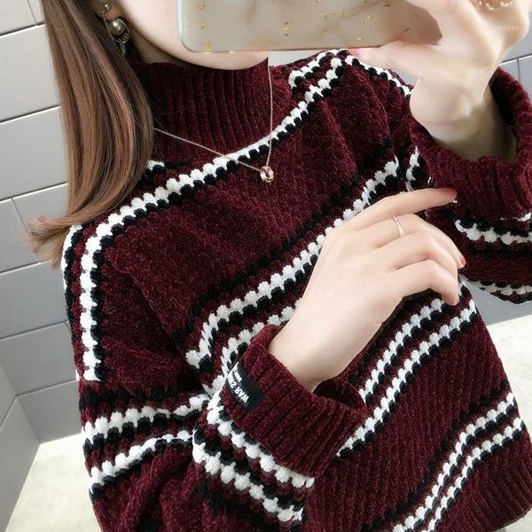 women's sweaters turtleneck sweater winter korean-style loose padded outer wear bottoming women, White;black
women's sweaters turtleneck sweater winter korean-style loose padded outer wear bottoming women, White;black