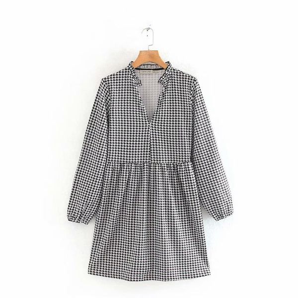casual dresses zatrf women's fall 2021 v-neck long sleeve thousand bird pattern dress laminated decorative texture 00219905064, Black;gray
casual dresses zatrf women's fall 2021 v-neck long sleeve thousand bird pattern dress laminated decorative texture 00219905064, Black;gray