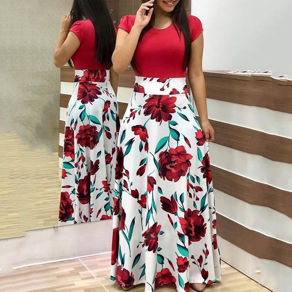 vintage floral print o-neck long dress women summer 2021 new short sleeve robe casual elegant lady maxi vestidos plus size s-5xl, Black;gray
vintage floral print o-neck long dress women summer 2021 new short sleeve robe casual elegant lady maxi vestidos plus size s-5xl, Black;gray