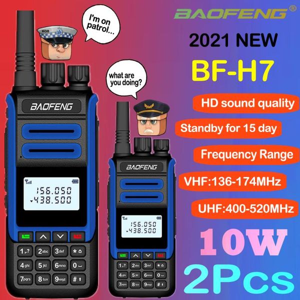 walkie talkie 2pcs baofeng bf-h7 powerful 10w portable cb radio fm transceiver 2200mah dual band two way better uv5r uv82
walkie talkie 2pcs baofeng bf-h7 powerful 10w portable cb radio fm transceiver 2200mah dual band two way better uv5r uv82