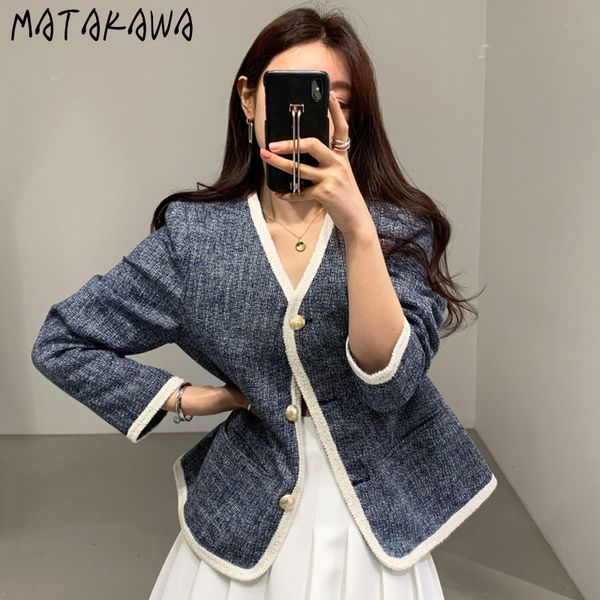 long-sleeved jackets for women korea chic spring retro woman jacket v-neck single-breasted bordered contrast coat 210506, Black;brown
long-sleeved jackets for women korea chic spring retro woman jacket v-neck single-breasted bordered contrast coat 210506, Black;brown