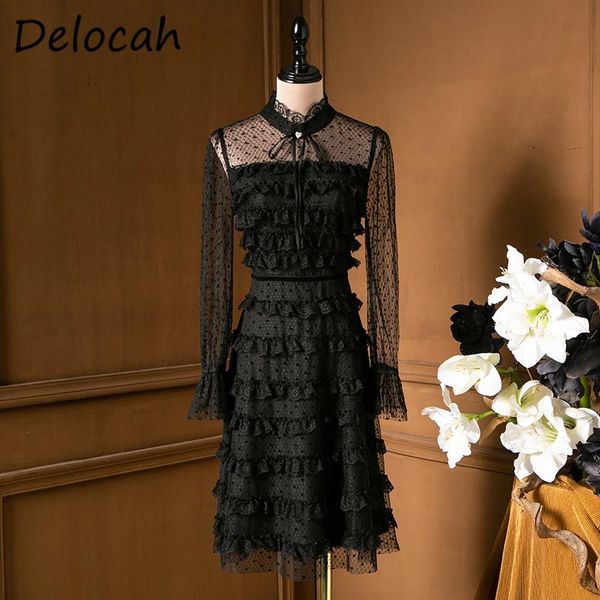 delocah women summer fashion runway party midi dress lace ruffles bow flare sleeve dot printed ladies bodycon a-line dresses casual, Black;gray
delocah women summer fashion runway party midi dress lace ruffles bow flare sleeve dot printed ladies bodycon a-line dresses casual, Black;gray