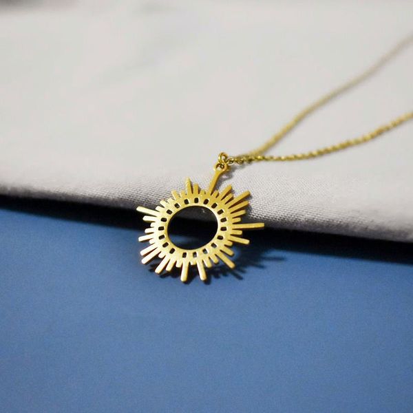 pendant necklaces stainless steel gold color sun necklace for women gift party collares accessories jewelry wholesale, Silver
pendant necklaces stainless steel gold color sun necklace for women gift party collares accessories jewelry wholesale, Silver