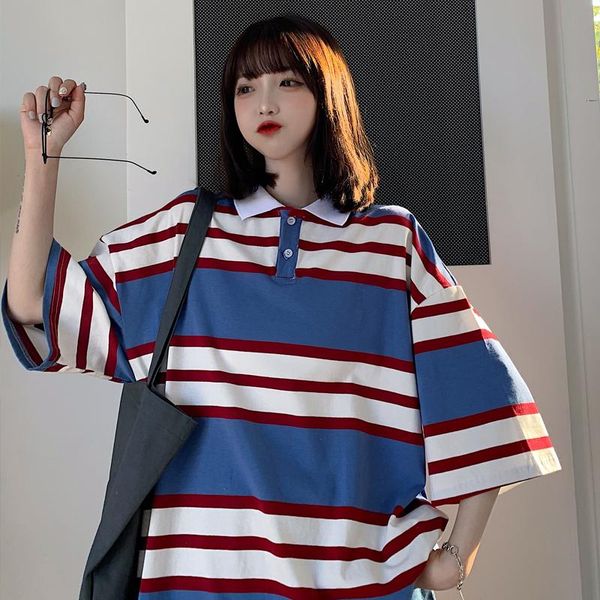 women's t-shirt summer 2021 korean style striped female college clothes for teenagers oversize vintage kawaii, White
women's t-shirt summer 2021 korean style striped female college clothes for teenagers oversize vintage kawaii, White