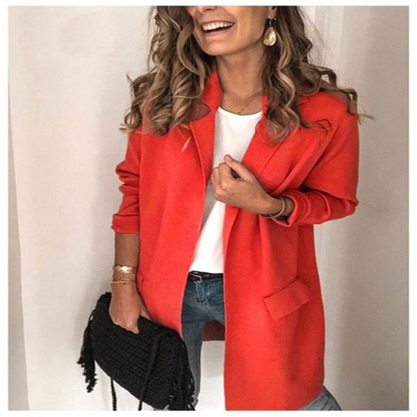 women autumn solid business female blazer jacket casual fall long sleeve work suit office lady slim elegant blazers coat women's jacket, Black;brown
women autumn solid business female blazer jacket casual fall long sleeve work suit office lady slim elegant blazers coat women's jacket, Black;brown
