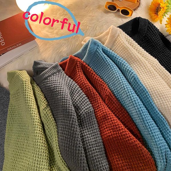 men's sweaters autumn 2021 solid pullover men fall loose fashion style retro sweater women warm knit drop ship, White;black
men's sweaters autumn 2021 solid pullover men fall loose fashion style retro sweater women warm knit drop ship, White;black