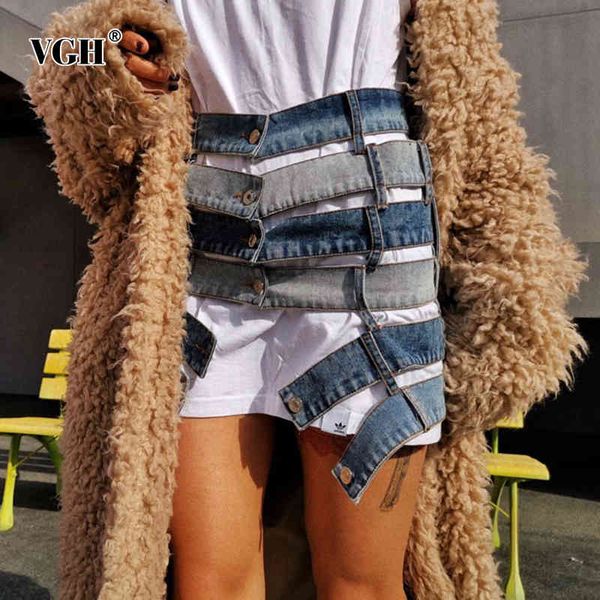 vgh patchwork blue denim skirt for women high waist hollow out asymmetric designer loose skirts female fashion clothes tide 210421, Black
vgh patchwork blue denim skirt for women high waist hollow out asymmetric designer loose skirts female fashion clothes tide 210421, Black