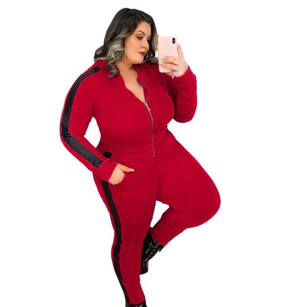 plus size tracksuits sale contrast color clothes set women's side stripe hooded sweatshirts long pants 2pcs tracksuit ensembles femme, Black
plus size tracksuits sale contrast color clothes set women's side stripe hooded sweatshirts long pants 2pcs tracksuit ensembles femme, Black