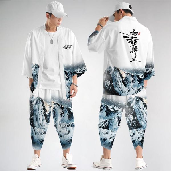 ethnic clothing men and women japanese traditional kimono cardigan harajuku winter iceberg pattern cropped pants suit, Red
ethnic clothing men and women japanese traditional kimono cardigan harajuku winter iceberg pattern cropped pants suit, Red