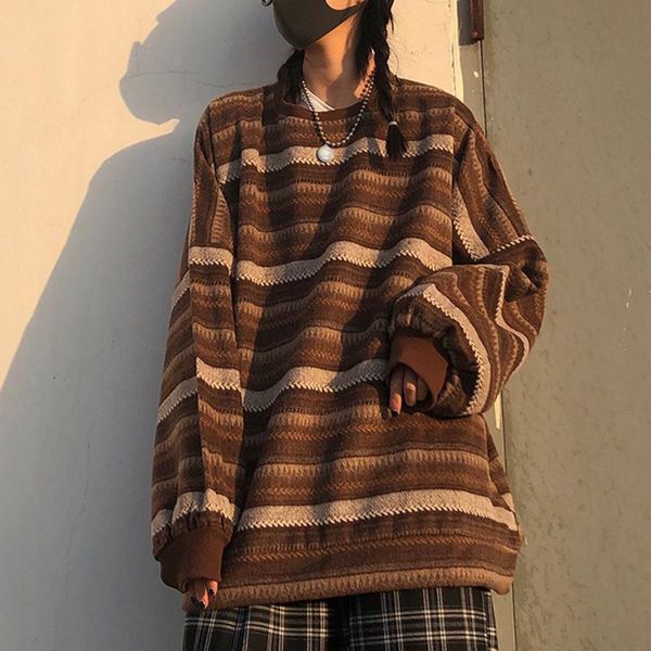 women's sweaters pullovers women men oversize sweater warm hip ulzzang bf casual striped knit young girl fashion retro daily hara, White;black
women's sweaters pullovers women men oversize sweater warm hip ulzzang bf casual striped knit young girl fashion retro daily hara, White;black