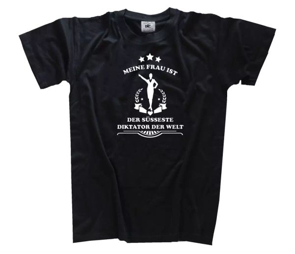 my woman is the süsseste dictator the world patter funshirt t-shirt s-xxxl, White;black
my woman is the süsseste dictator the world patter funshirt t-shirt s-xxxl, White;black