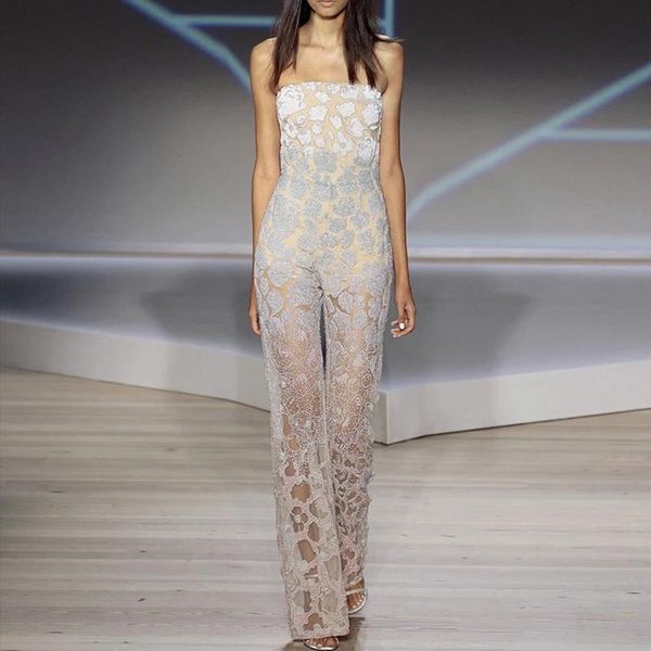 women's jumpsuits & rompers fashion women off shoulder strapless perspective jumpsuit lace sequins party wedding long mono de lentejuel, Black;white
women's jumpsuits & rompers fashion women off shoulder strapless perspective jumpsuit lace sequins party wedding long mono de lentejuel, Black;white