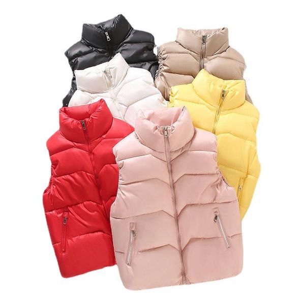 women's vests women short cotton vest solid color stand collar zipper pockets winter fashion korean version casual down waistcoat, Black;white
women's vests women short cotton vest solid color stand collar zipper pockets winter fashion korean version casual down waistcoat, Black;white