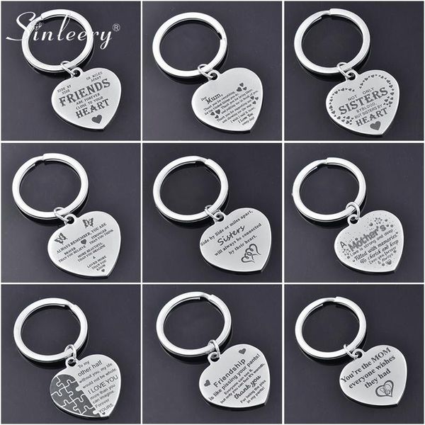 keychains sinleery stainless steel keychain heart pendant key ring son couple friend blessing message holder rings women men ys006 ssk, Silver
keychains sinleery stainless steel keychain heart pendant key ring son couple friend blessing message holder rings women men ys006 ssk, Silver