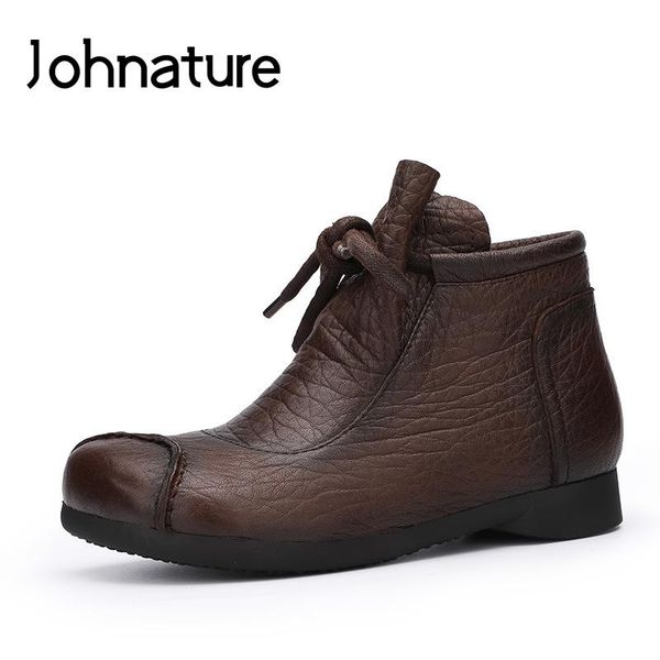 boots johnature women shoes genuine leather platform 2021 winter lace-up square toe flat with sewing handmade ankle, Black
boots johnature women shoes genuine leather platform 2021 winter lace-up square toe flat with sewing handmade ankle, Black