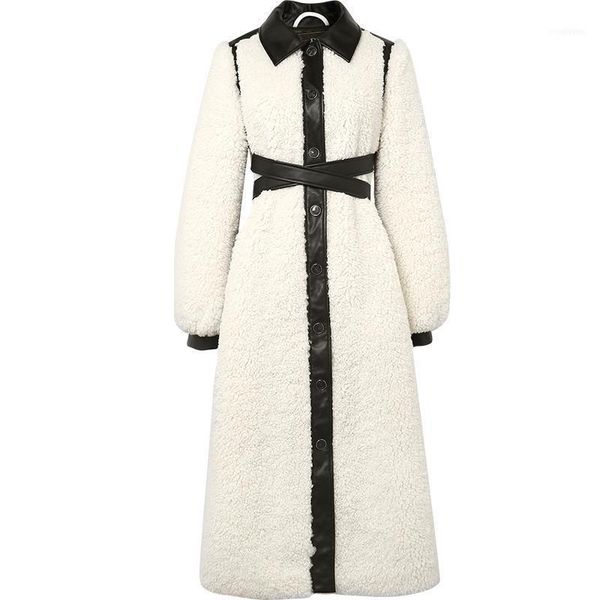 arrival fashion lantern sleeve fur coat women pu stitching elegant long overcoat plus size 2xl1, Black
arrival fashion lantern sleeve fur coat women pu stitching elegant long overcoat plus size 2xl1, Black