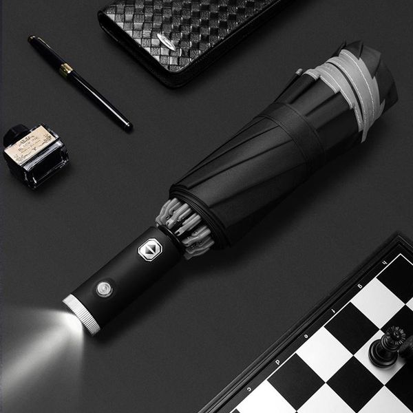 umbrellas led automatic windproof umbrella with reflective stripe reverse light 3 folding inverted 10 ribs
umbrellas led automatic windproof umbrella with reflective stripe reverse light 3 folding inverted 10 ribs