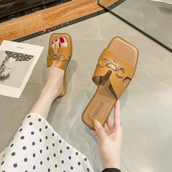 slippers 2021 sandals women summer fashion flat shoes square toe open comfort, Black
slippers 2021 sandals women summer fashion flat shoes square toe open comfort, Black