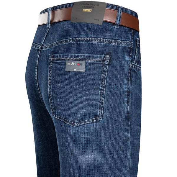 men's jeans autumn denim straight elastic fit boutique cotton business casual simple pants, Blue
men's jeans autumn denim straight elastic fit boutique cotton business casual simple pants, Blue