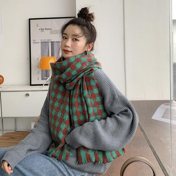 scarves green double-sided retro plaid scarf female 2021 autumn and winter wild warmth japanese shawl thickened big in, Blue;gray
scarves green double-sided retro plaid scarf female 2021 autumn and winter wild warmth japanese shawl thickened big in, Blue;gray