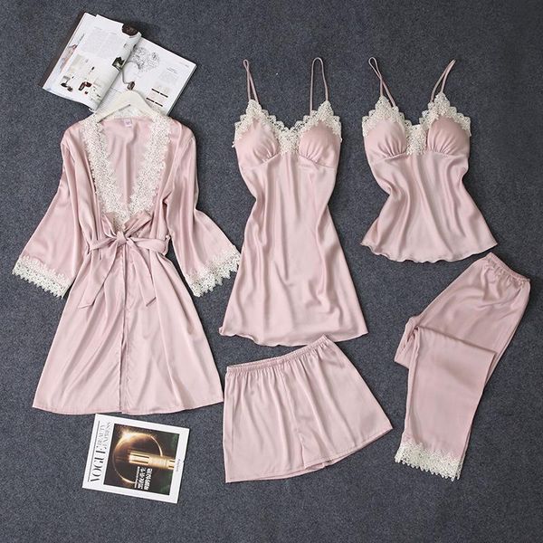 lady pink lace floral rayon robe set bride dressing gown loose lounge lingerie home wear pajamas suit nightgown kimono bath women's sle, Black;red
lady pink lace floral rayon robe set bride dressing gown loose lounge lingerie home wear pajamas suit nightgown kimono bath women's sle, Black;red