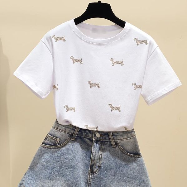 women's t-shirt tee shirt 2021 korean t women short sleeve clothes diamond cotton casual white female summer black
women's t-shirt tee shirt 2021 korean t women short sleeve clothes diamond cotton casual white female summer black