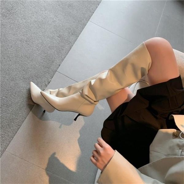 boots knee pointed thin heeled over the 2021 high tube white stacked women's, Black
boots knee pointed thin heeled over the 2021 high tube white stacked women's, Black
