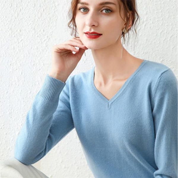 women's sweaters v neck pullover women jumper korean fashion ladies solid knitwear 2021 autumn all-match winter, White;black
women's sweaters v neck pullover women jumper korean fashion ladies solid knitwear 2021 autumn all-match winter, White;black