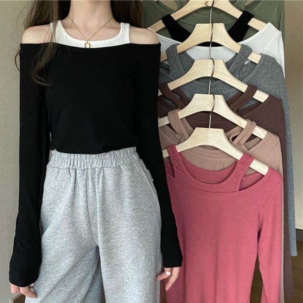 tees off-shoulder tshirts women square collar hollow out long sleeve elegant slim shirt korean autumn women's clothing tee, White
tees off-shoulder tshirts women square collar hollow out long sleeve elegant slim shirt korean autumn women's clothing tee, White