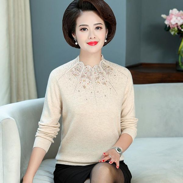 women's sweaters women autumn winter pure 100% cashmere thick warm sweater elegant middle aged mother wool pullover, White;black
women's sweaters women autumn winter pure 100% cashmere thick warm sweater elegant middle aged mother wool pullover, White;black